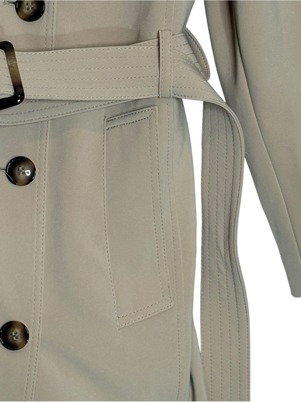 H&M Tan Double Breasted Belted Trench Coat | L - Picture 6 of 10